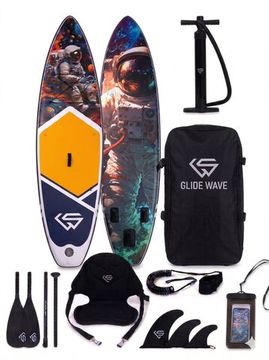 Сапборд надувной GW Космонавт с сидением увеличенный 366x83x15 см