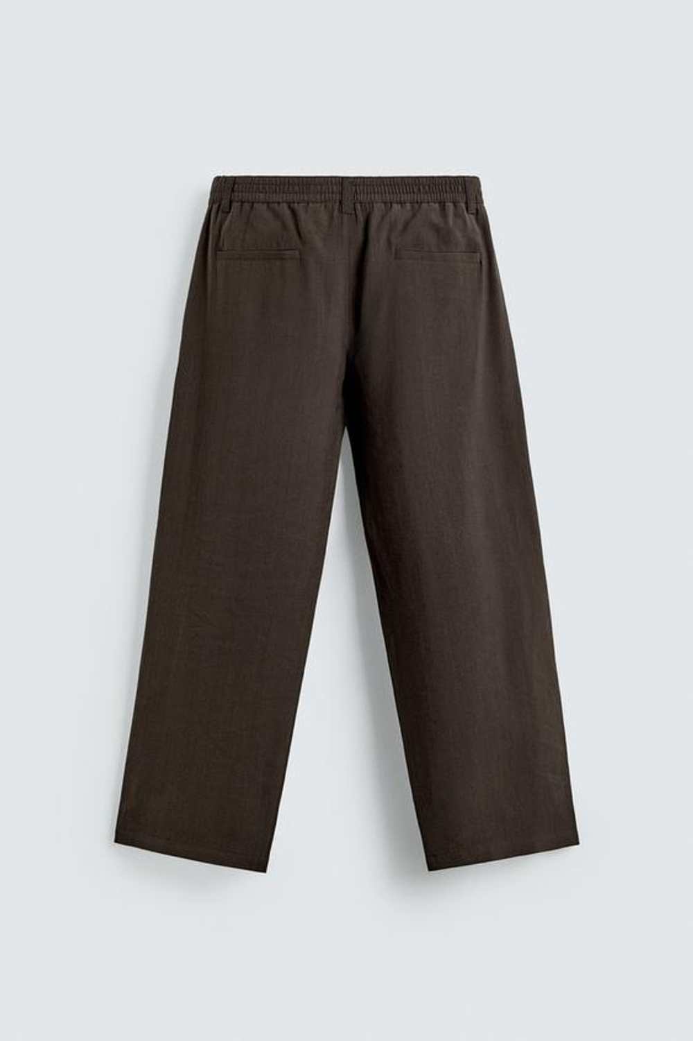 ZARA БРЮКИ СВОБОДНОГО КРОЯ СО СКЛАДКАМИ, КОРИЧНЕВЫЙ