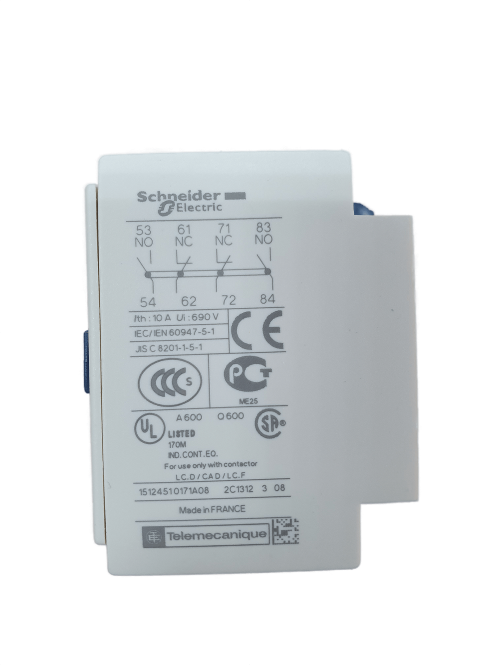 Блок контактный дополнительный к LC1-D фронтальный 2но+2нз LADN22 Schneider Electric