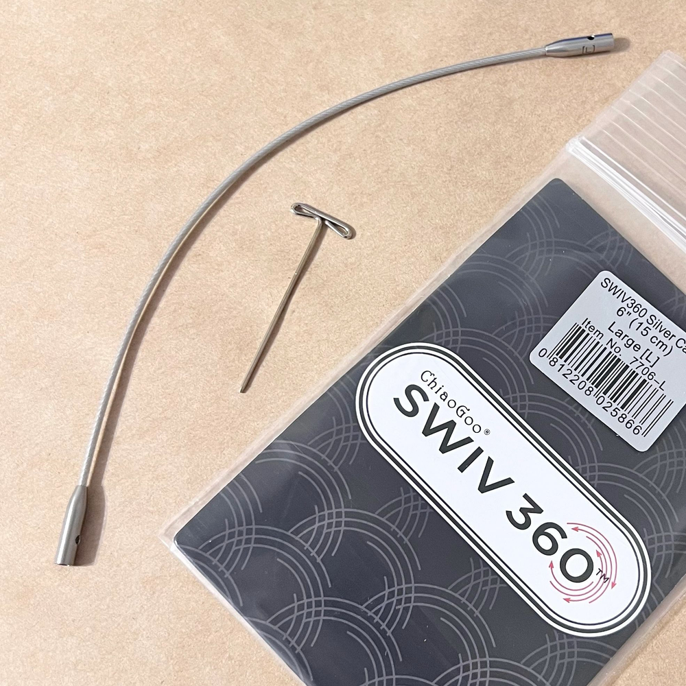 ChiaoGoo, Леска SWIV360, 125 см Large для съемных спиц размера L (готовая длина спиц 150см)
