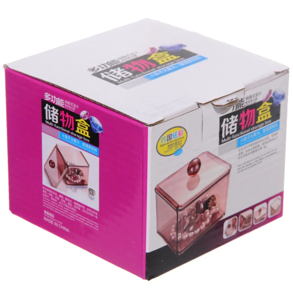 Органайзер для хранения «САНТОРИЯ», цвет винный, 1 отделение, 9,5*9,5*7,5см (коробка)