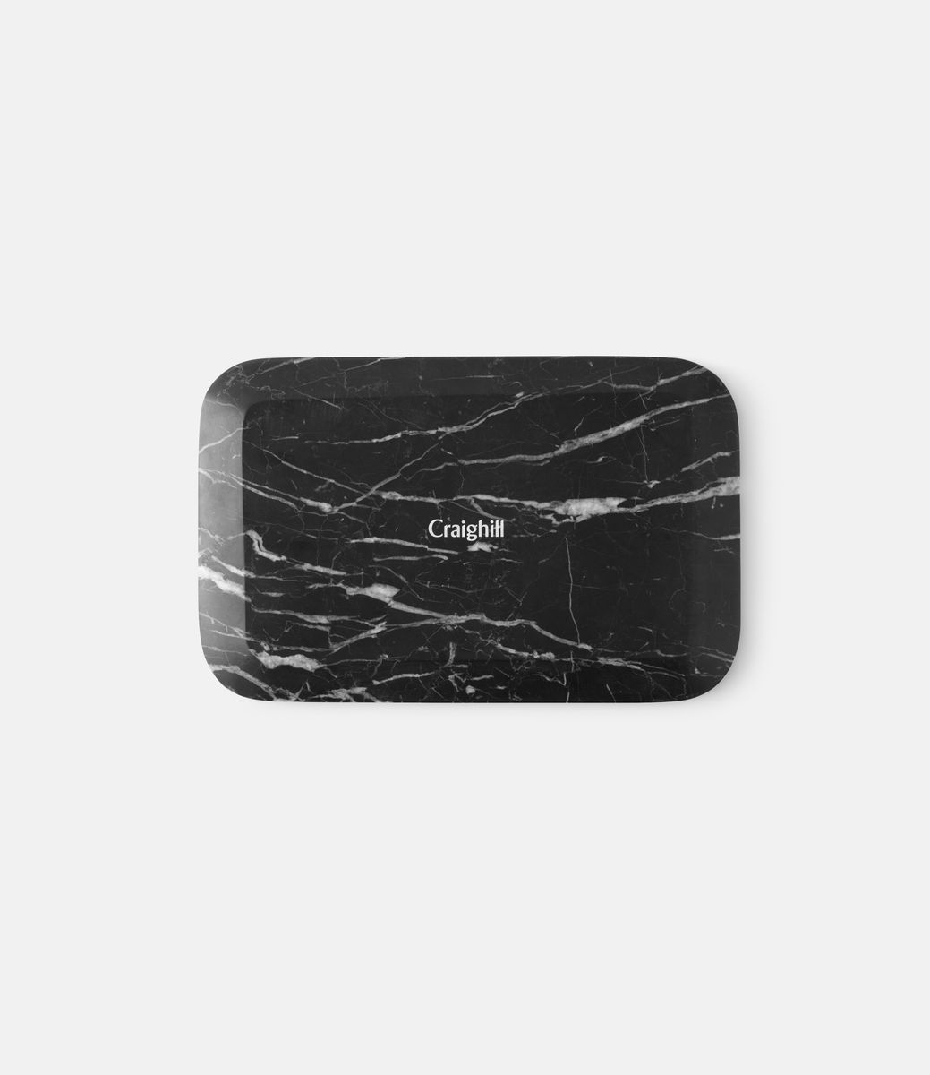 Craighill Marble Nocturn Catch Black — лоток для мелочей из мрамора