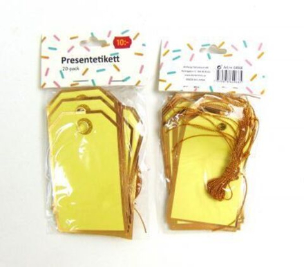 Бирка подарочная 20 шт 6*10