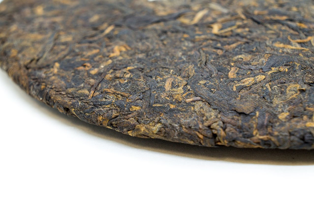 59301 Чай прессованный черный Пуэр Шу "Тулинь, 8504", ци цзы бин 357гр