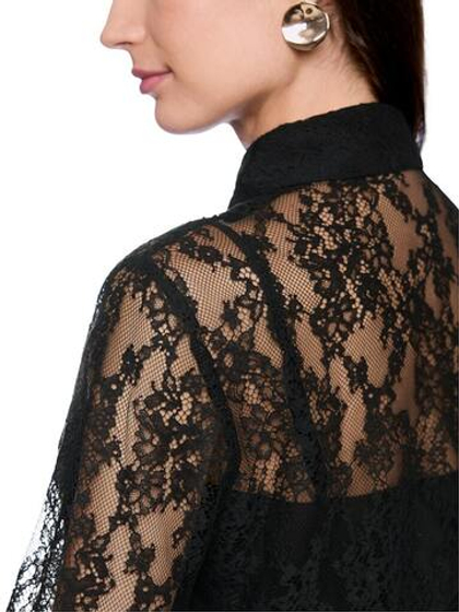Marc Cain Блуза из прозрачного кружева с подкладкой