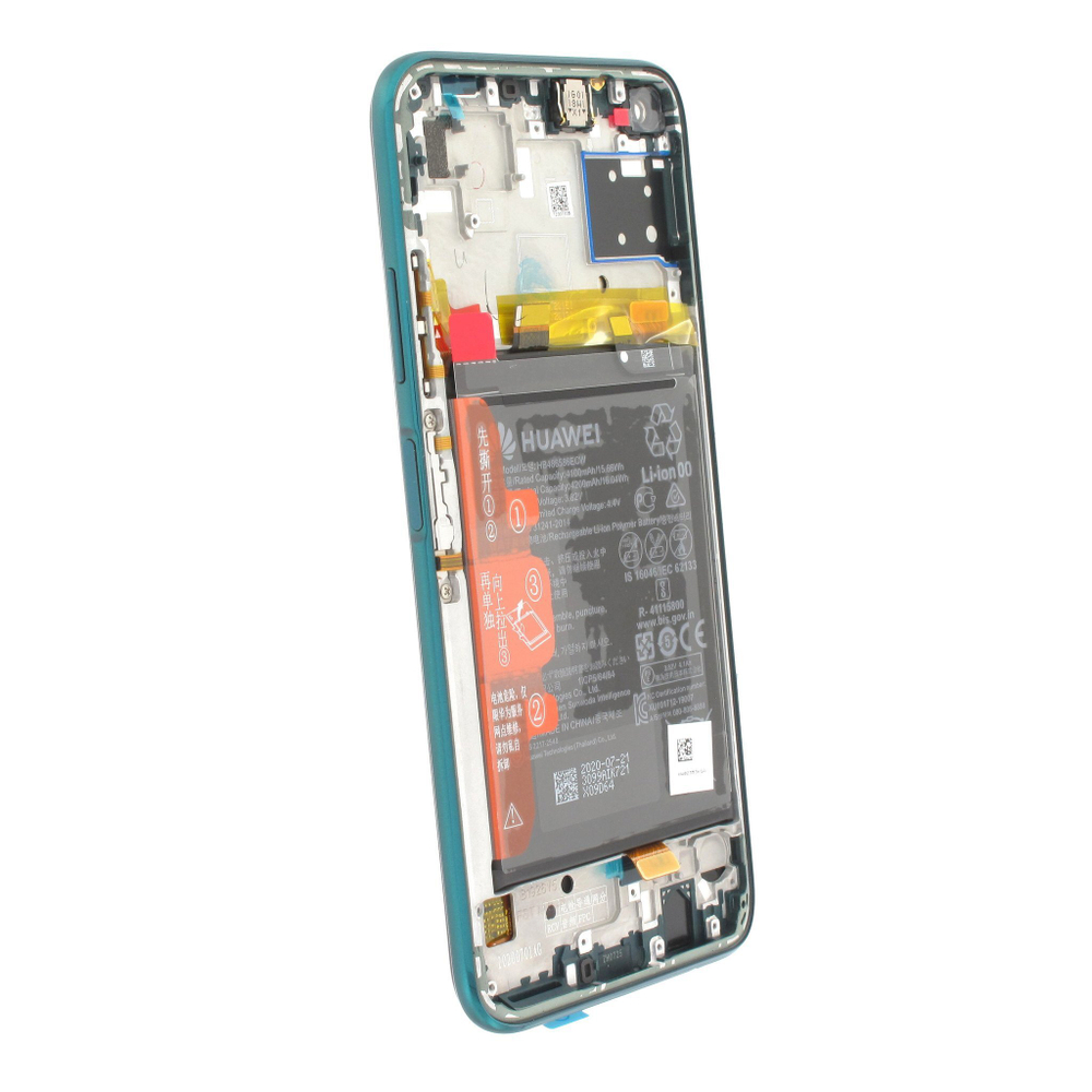 Huawei P40 Lite (JNY-LX1) / Дисплей (в сборе с тачскрином и аккумулятором) (в рамке) (ORIG-SP)