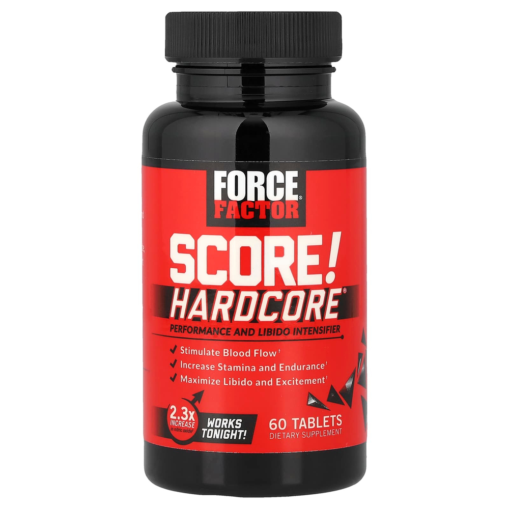 Force Factor, Средство SCORE! Hardcore®, средство для повышения производительности и либидо, 60 таблеток