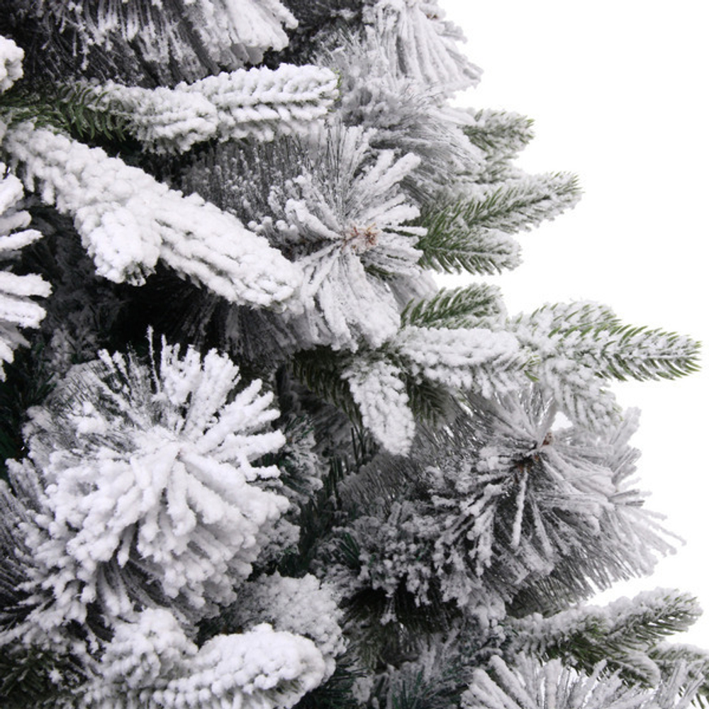 Ёлка «Снежная рапсодия» 180 см, ПВХ+Леска, шишки, белый иней (720 веток)