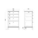 Высокий комод CRYSTAL CR002