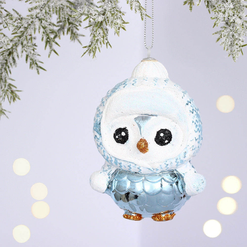 Ёлочная игрушка «Чудной пингвин» 7*5*10 см, Голубой