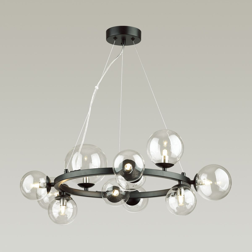 Люстра OMG1075R black/clear