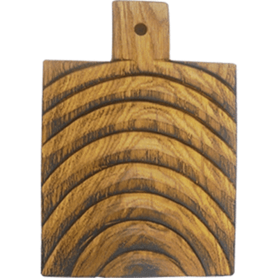 Доска для подачи прямоугольная с ручкой;дуб;H=25,L=250/200,B=180мм