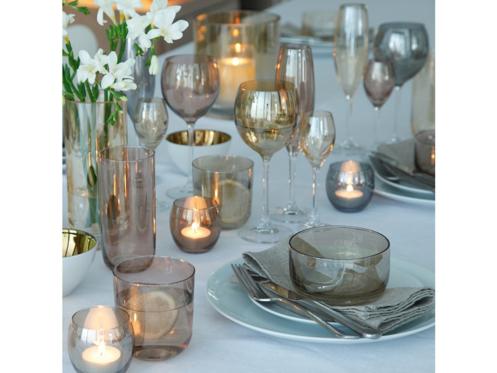 Набор из 4 бокалов для вина Polka 400 мл металлик LSA International