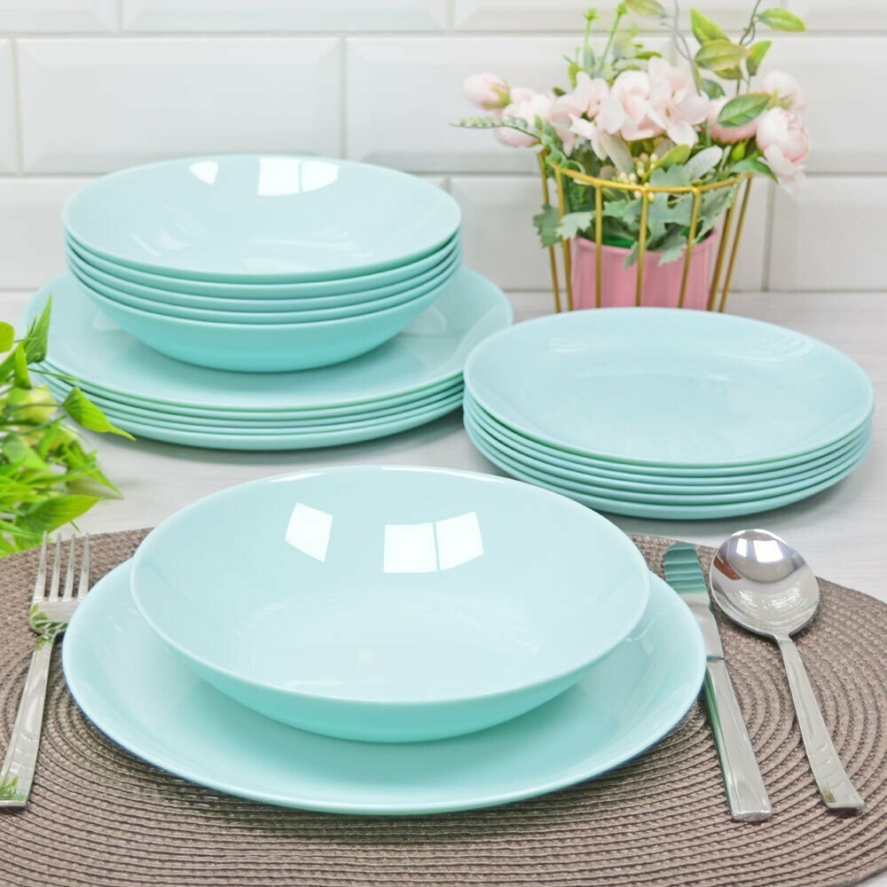 DIWALI LIGHT TURQUOISE Столовый сервиз 18 предметов (73706)