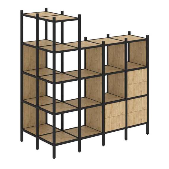 Лофт Угловой внешний стеллаж наборный VR.L-57  862*1694*1869