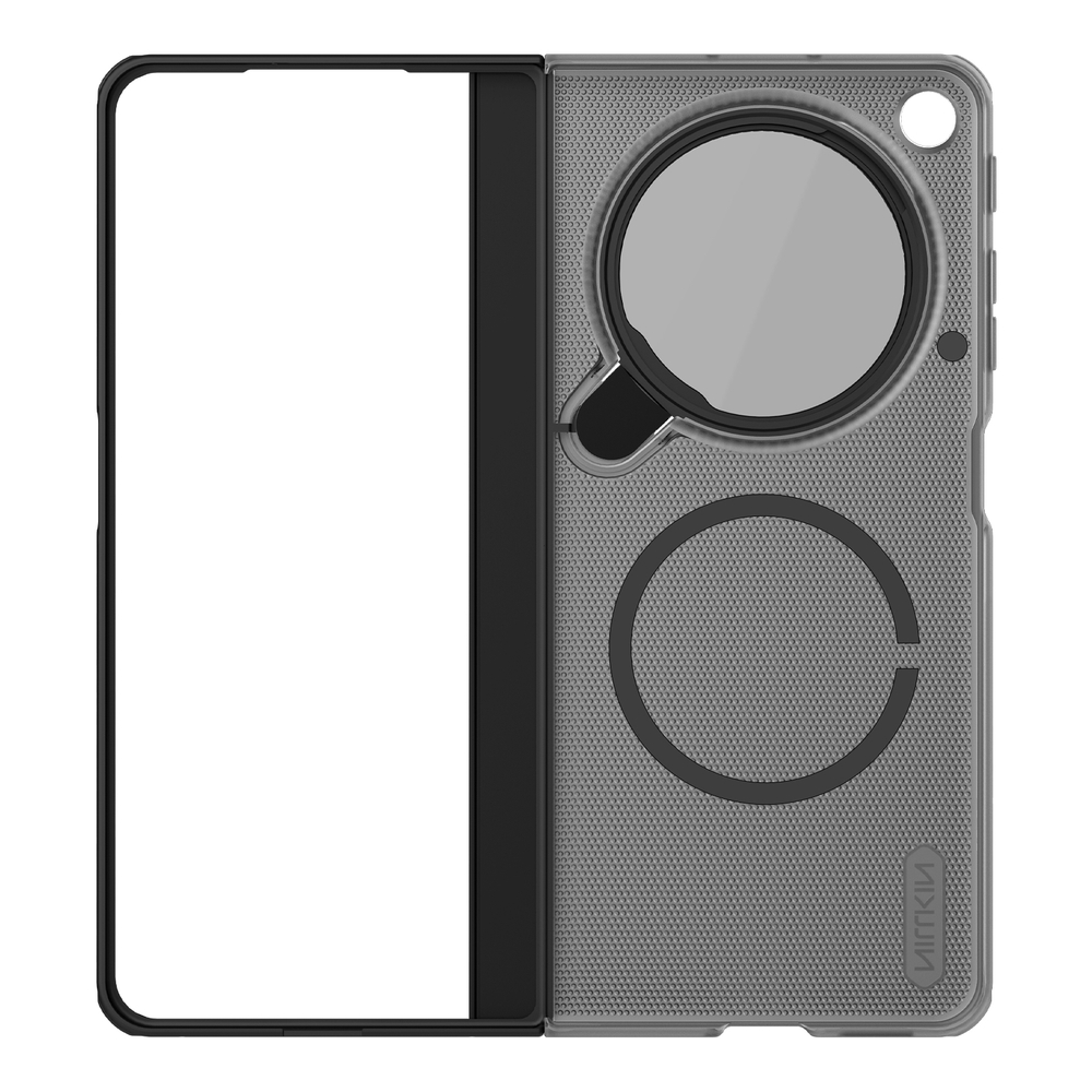 Чехол прозрачный тонированный с MagSafe на OPPO Find N6, серия Super Frosted Shield Prop Magnetic (версия с прозрачной крышкой объектива) от Nillkin