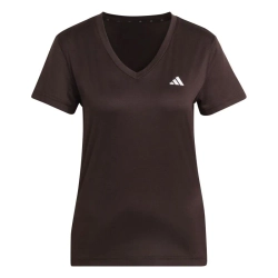 Женская теннисная футболка Adidas V-Neck - aurora cofee/brown