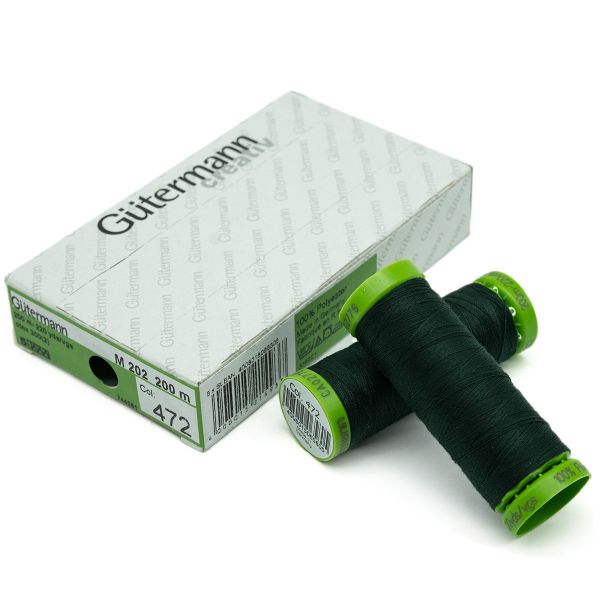 Нитки для тонких тканей Gutermann Extra Fine 150 (200 метров), 5 кат. | 472 т.бутылочный