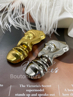 Пуговицы (пришивной элемент) серебристые Скиапар. Лицо