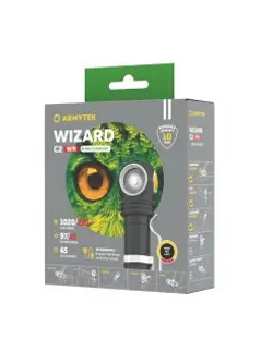 Armytek — Mультифонарь "WIZARD" C2 WR (цвет корпуса: чёрный, зарядка: magnet USB, свет: тёплый, красный)