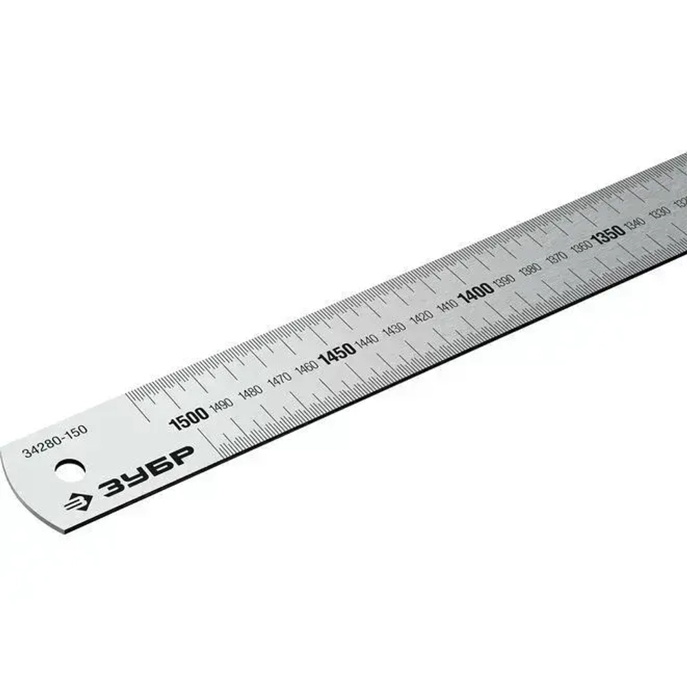 Усиленная нержавеющая линейка ЗУБР 1,5 м, Про-150 34280-150