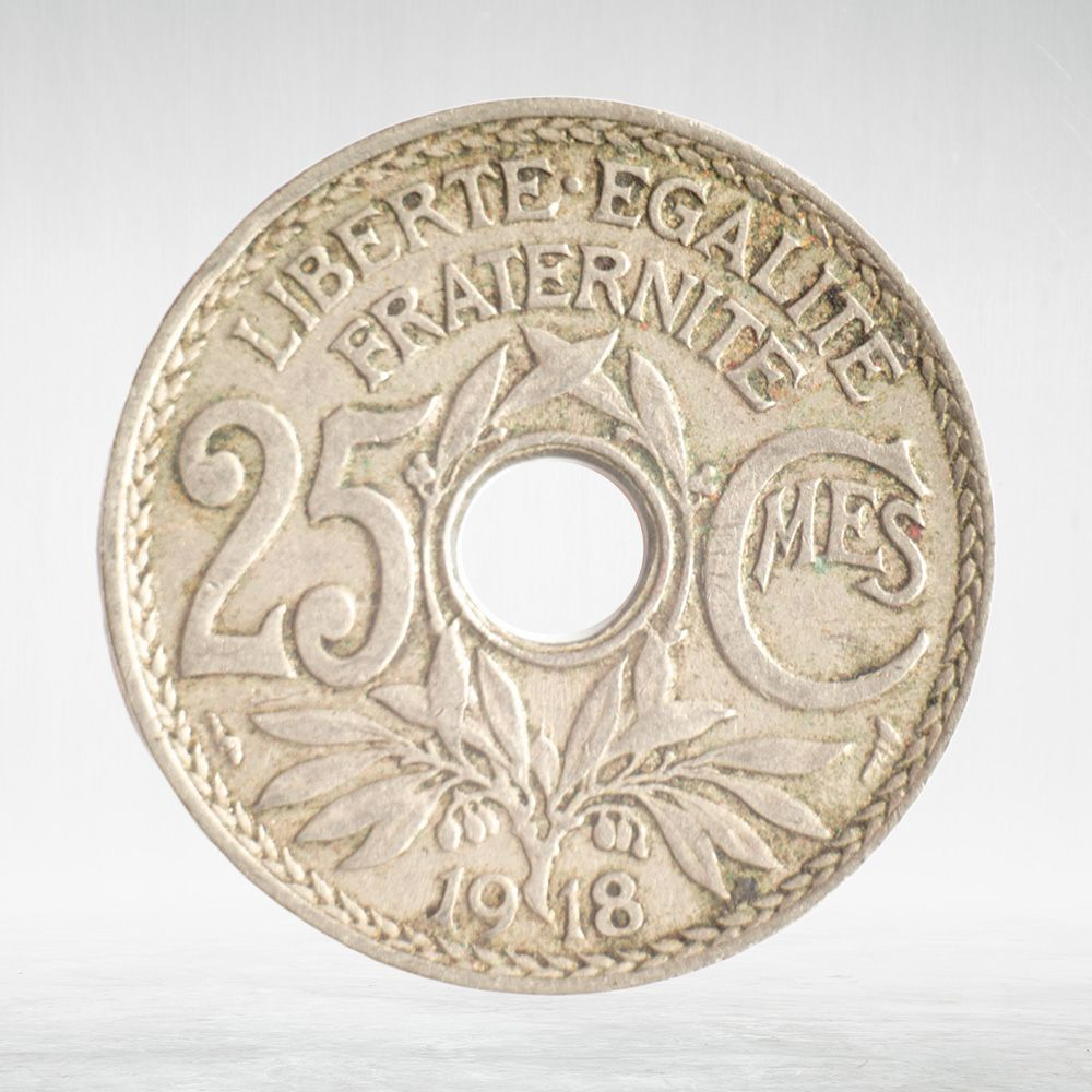 France, 25 Centimes 1918 - Edmond-Émile Lindauer, VF