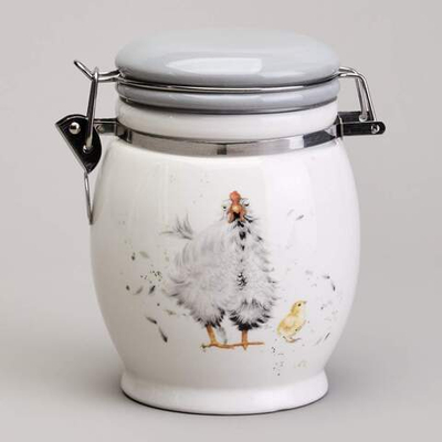 Банка для сыпучих 700мл "Funny hens"