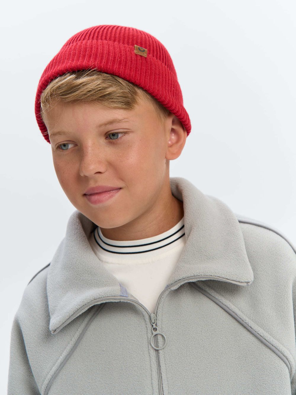 Шапка бини хлопковая "Томат" 7+