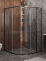 Душевой уголок Cezares MOLVENO-R-22-90+30-C-GM-IV, 120х120х195, профиль оружейная сталь, прозрачное стекло