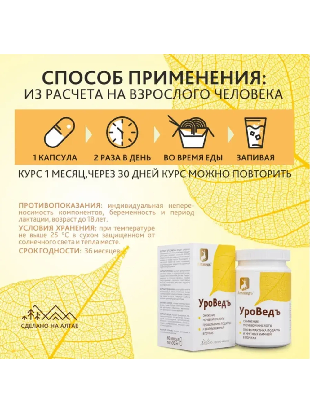 УроВедъ Для нормализации уровня мочевой кислоты Ортосифон