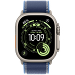 Apple Watch Ultra 3 GPS + Cellular 49mm Natural Titanium Case with Blue/Bright Blue Trail Loop - S/M,Model A3281