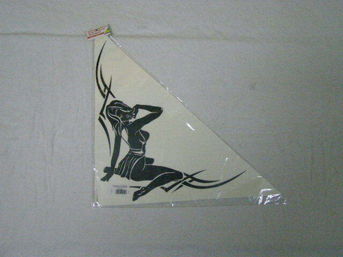 Наклейка уголки на форточку  Девушка  (2*400х400) плоттер черный (A-STICKER)