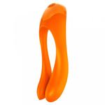 Мини вибратор на палец Satisfyer Candy Cane оранжевый