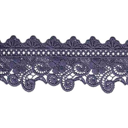 3AR821 Кружево матовое гипюр 7,5см*9,14м (240 лаванда)