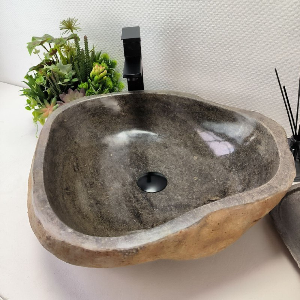 Раковина из речного камня RS-63363 (53*48*15) 0123