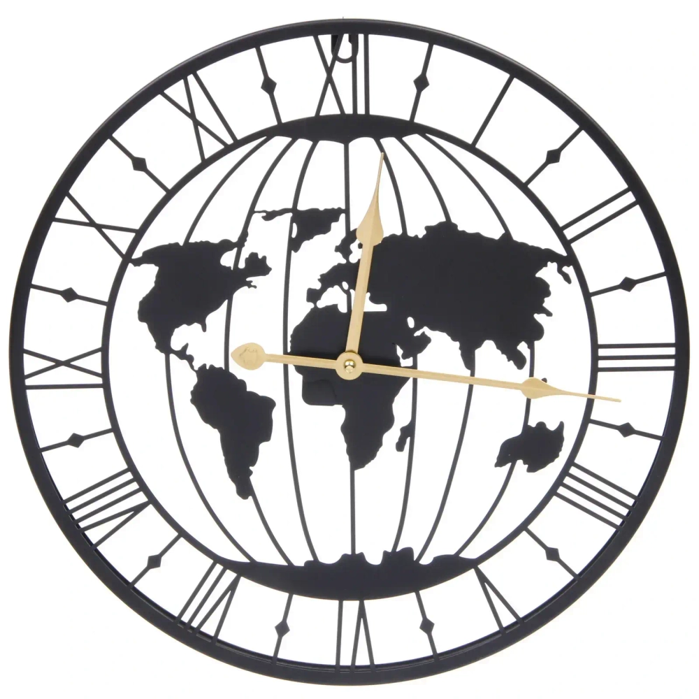 Часы настенные «LOFT HOME « 40см, карта мира