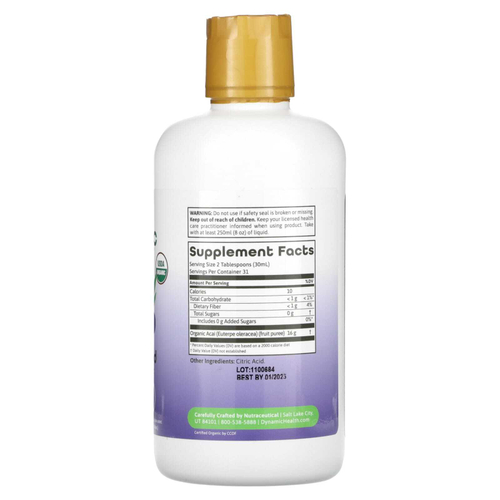 Dynamic Health, Сертифицированное органическое золото асаи, 946 мл (32 жидк. унц.)