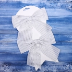 Бант на ёлку «Волшебство» 15*15 см (набор 2 шт), Серебро