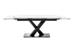 "Юпитер" стол интерьерный раздвижной обеденный из керамики, цвет белый глянцевый