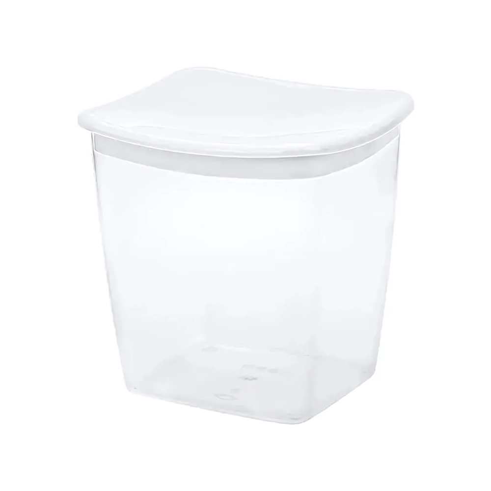 Емкость для сыпучих продуктов квадратная 1л Белый