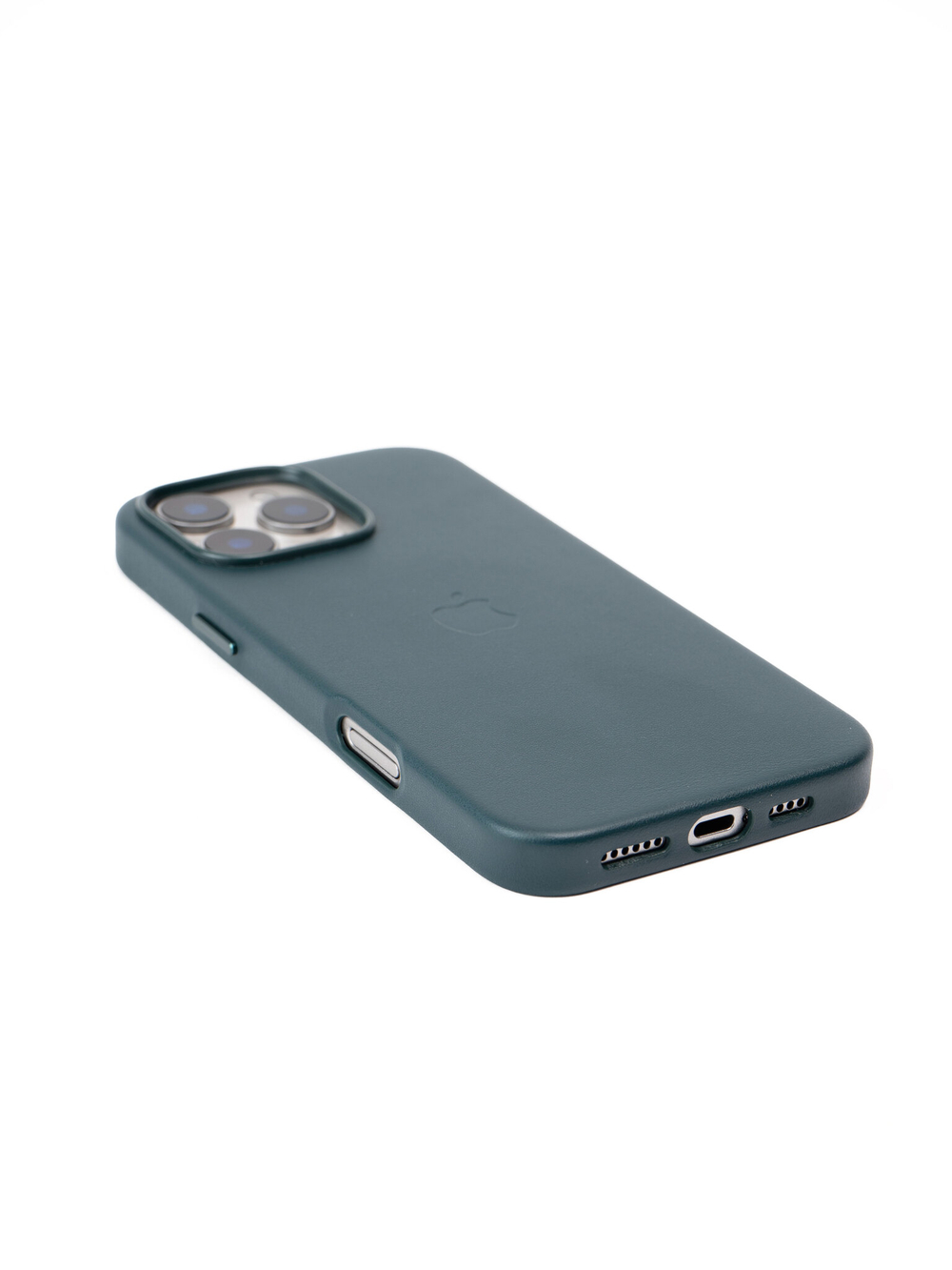 Кожаный чехол Leather Case iPhone 16 Pro MAX Темно Зеленый