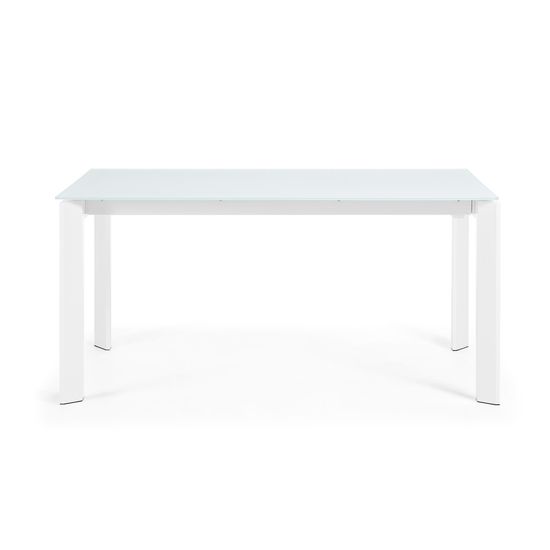 ATTA Стол 160 (220) x90 белое стекло