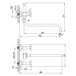 LM2551C Бенефит Смеситель универс.с круглым изливом 350 мм