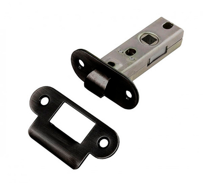 Межкомнатная овальная защелка (Черный никель)