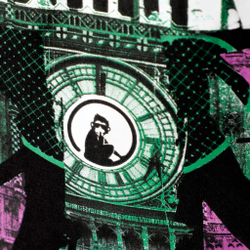 Женская теннисная майка Quiet Please London Calling Tank Top Women - Black, Multicoloured