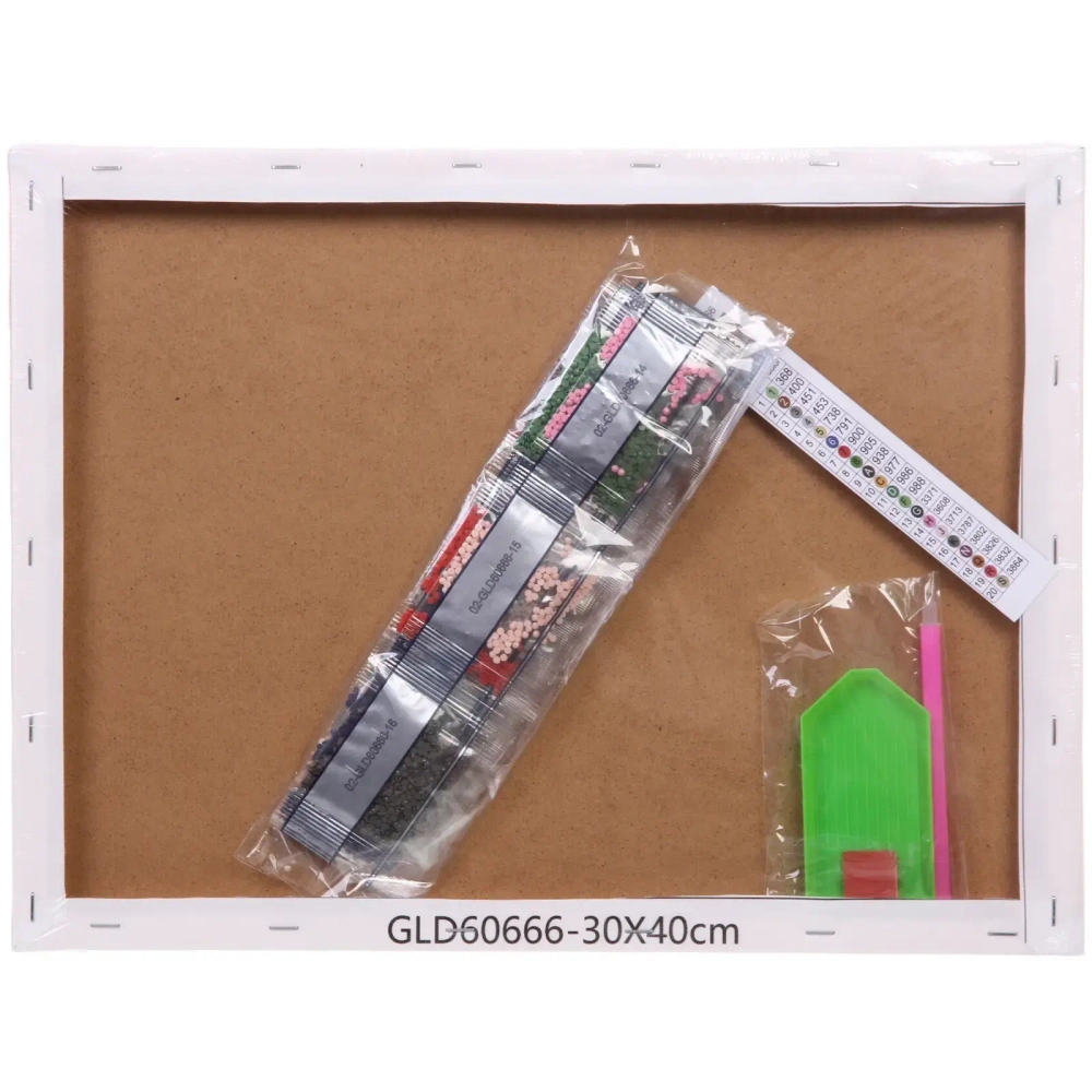 Алмазная мозаика на подрамнике с полным заполнением»МИР ЯРКИХ КРАСОК», тигры, 30*40см