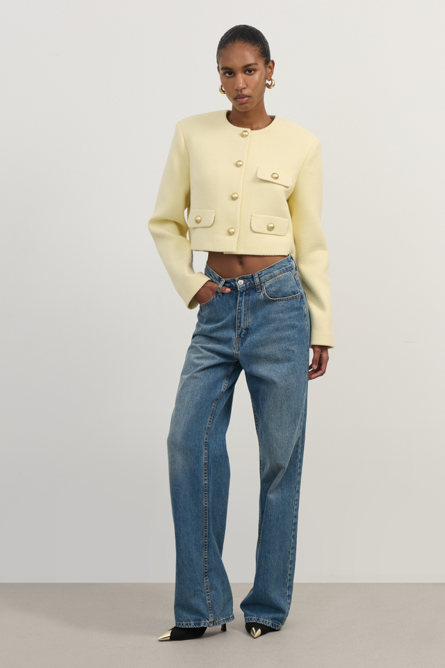 Жакет из утепленной фактурной ткани