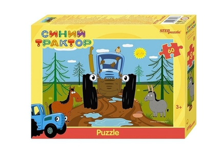 Пазл 60эл. "Синий трактор" (Биг Папа) (Степ пазл)
