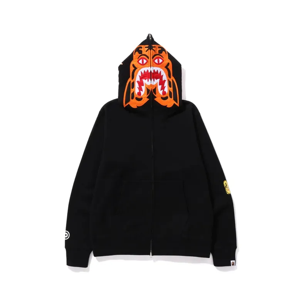 A Bathing Ape Tiger Full Zip Color Embroidery Hoodie