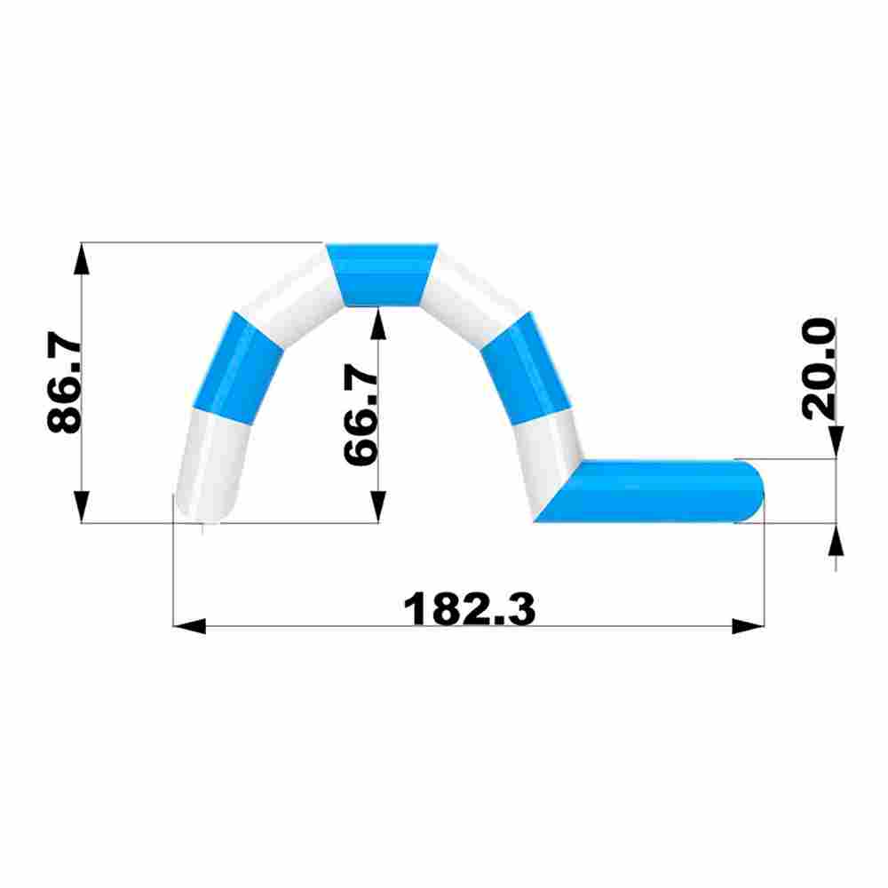 Надувная лестница для бассейна из ПВХ с бассейном, синий, 1,82*1,1*0,87 м
